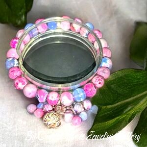 Blazing Agate Bliss Stretch Bracelet